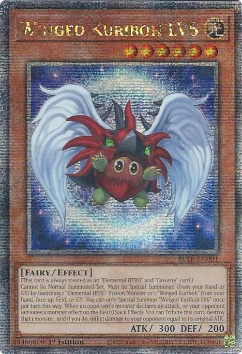 Winged Kuriboh LV6 [Quarter Century Secret Rare] BLTR-EN001 YuGiOh Battles of Legend: Terminal Revenge