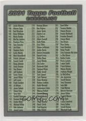 Checklist [Cards 187 to 375] Football Cards 2001 Topps Prices