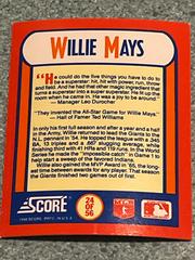 Willie Mays Baseball Cards 1990 Score the MVP's Prices
