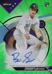 Brian Serven [Green Wave] Baseball Cards 2023 Topps Finest Autographs Prices