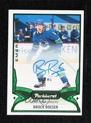 Brock Boeser [Emerald Ice Autograph] #227 Hockey Cards 2021 Parkhurst Prices