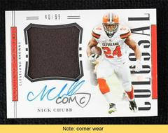 Nick Chubb Football Cards 2018 National Treasures Rookie Colossal Signatures Prices