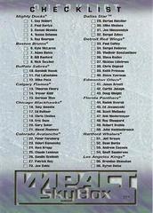 Checklist 1-121 Hockey Cards 1996 SkyBox Impact Prices