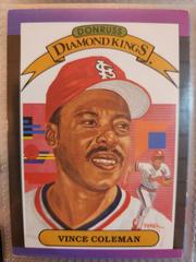 Vince Coleman #19 Baseball Cards 1989 Donruss Diamond Kings Prices