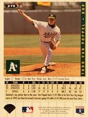 Rear | Todd Van Poppel [Silver Signature] Baseball Cards 1994 Collector's Choice