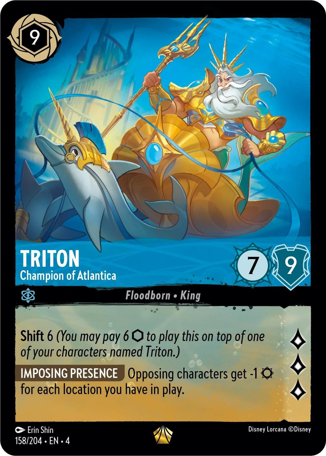 Triton - Champion of Atlantica [Foil] #158 Lorcana Ursula's Return