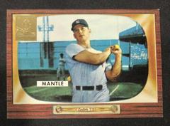 1955 Bowman Reprint [Finest Refractor] Baseball Cards 1996 Topps Mantle Reprint Prices