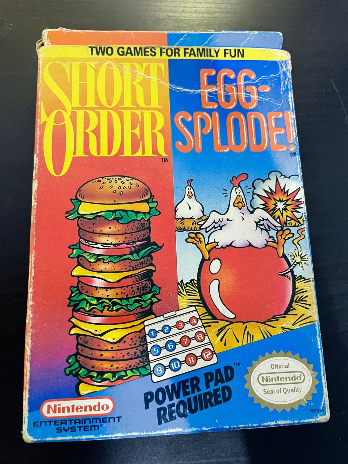 Short Order/Eggsplode | Item, Box, and Manual | NES