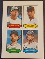 Jesus Luzardo, Eury Perez, Jon Berti, Luis Arraez Baseball Cards 2023 Topps Heritage 1974 Stamps High Number Prices