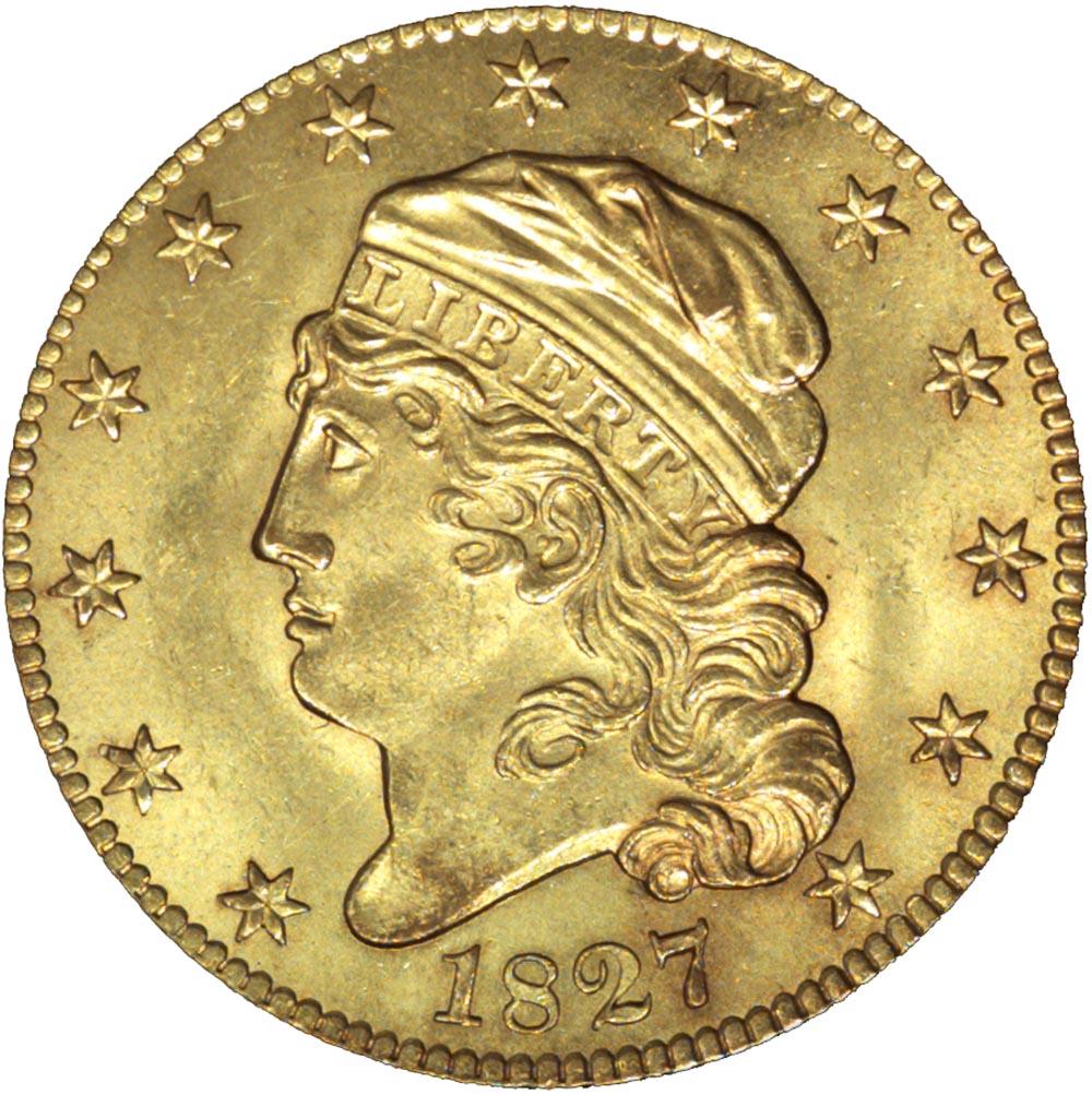 1827 [BD-1] Coins Capped Bust Half Eagle