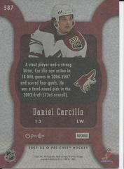 Back | Daniel Carcillo Hockey Cards 2007 O-Pee-Chee
