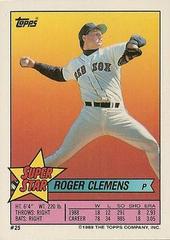 Front | Roger Clemens Baseball Cards 1989 Topps Stickercard