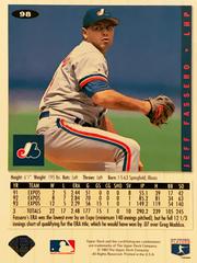 Rear | Jeff Fassero [Silver Signature] Baseball Cards 1994 Collector's Choice