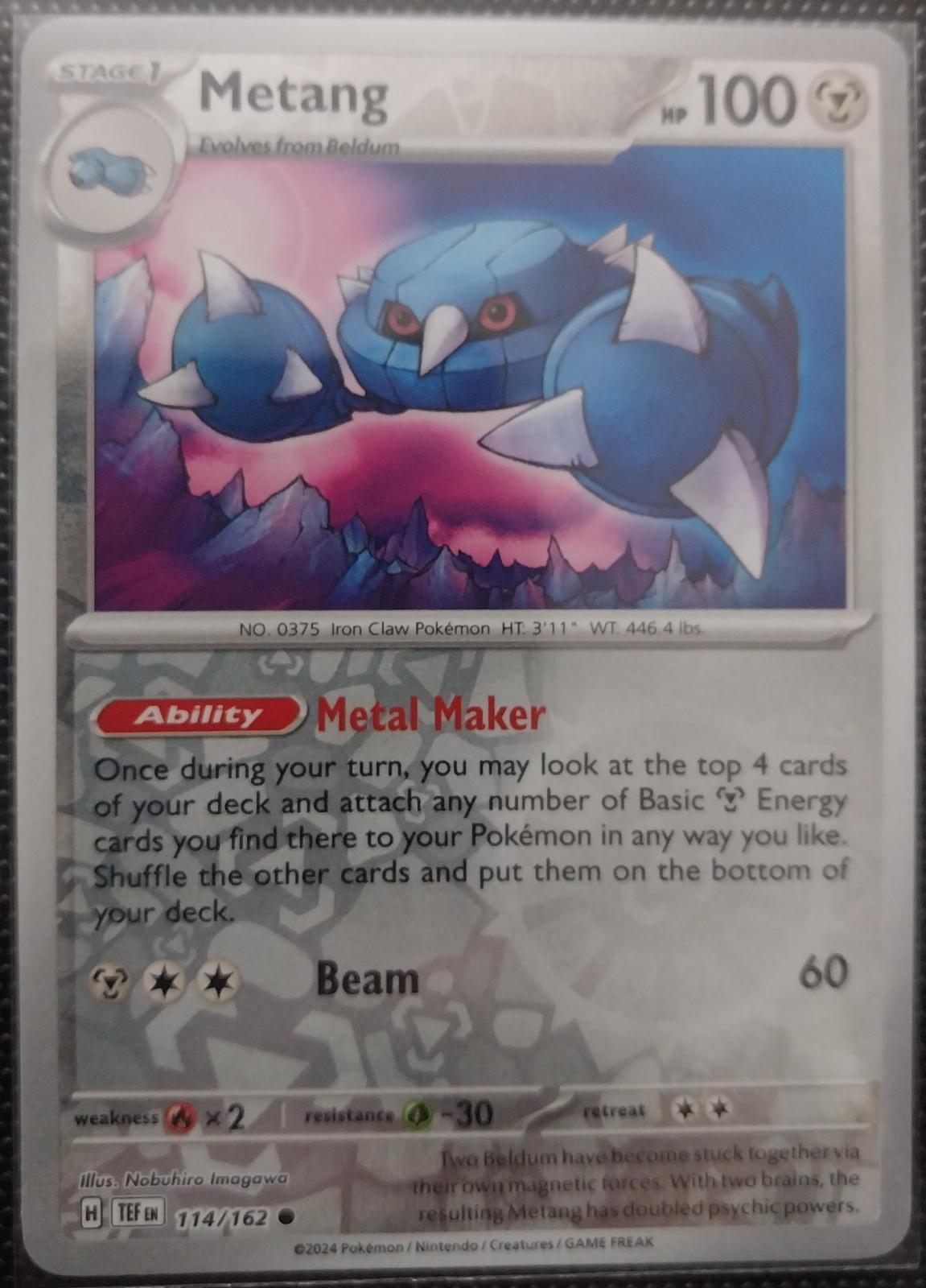 Metang [Reverse Holo] #114 Pokemon Temporal Forces