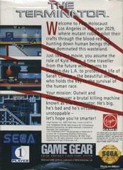 Terminator - Back | Terminator Sega Game Gear