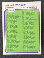 Checklist 265-396 Hockey Cards 1981 O-Pee-Chee Prices