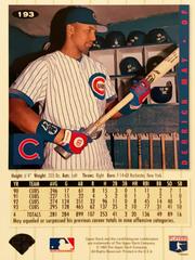 Rear | Derrick May [Silver Signature] Baseball Cards 1994 Collector's Choice