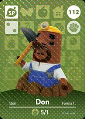 Don Resetti #112 [Animal Crossing Series 2] Amiibo Cards Prices