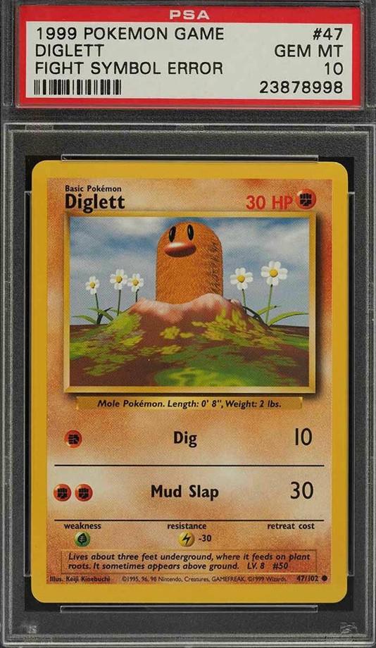 Diglett [Fight Symbol Error] #47 Precios | Pokemon Base Set | Tarjetas ...