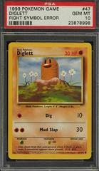 Diglett [Fight Symbol Error] #47 Pokemon Base Set Prices