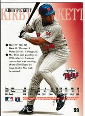 Back | Kirby Puckett Baseball Cards 1996 Circa