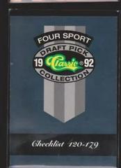 Checklist [Cards 120 to 179] #322 Football Cards 1992 Classic 4 Sport Prices