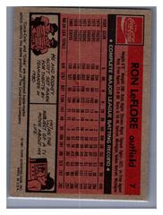Back | Ron LeFlore Baseball Cards 1981 Coca Cola