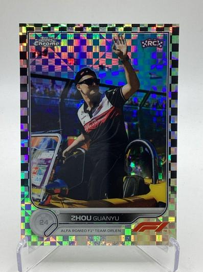 Zhou Guanyu Purple Checker Flag Ungraded 2022 Topps Chrome Formula 1