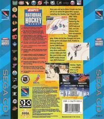 ESPN National Hockey Night - Back | ESPN National Hockey Night Sega CD