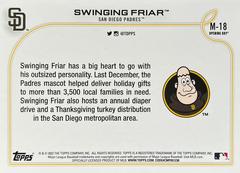 Card Back | Swinging Friar Baseball Cards 2022 Topps Opening Day Mascots