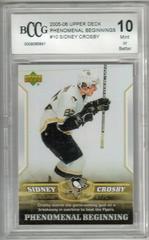 Sidney Crosby #10 Hockey Cards 2005 Upper Deck Phenomenal Beginnings Prices