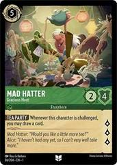 Mad Hatter - Gracious Host Lorcana First Chapter Prices