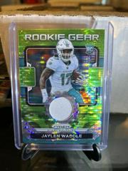 Jaylen Waddle [Neon Green Pulsar] #RG-8 Football Cards 2021 Panini Prizm Rookie Gear Prices