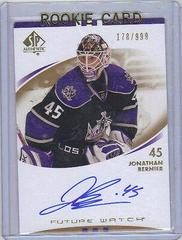 Jonathan Bernier [Autograph] Hockey Cards 2007 SP Authentic Prices