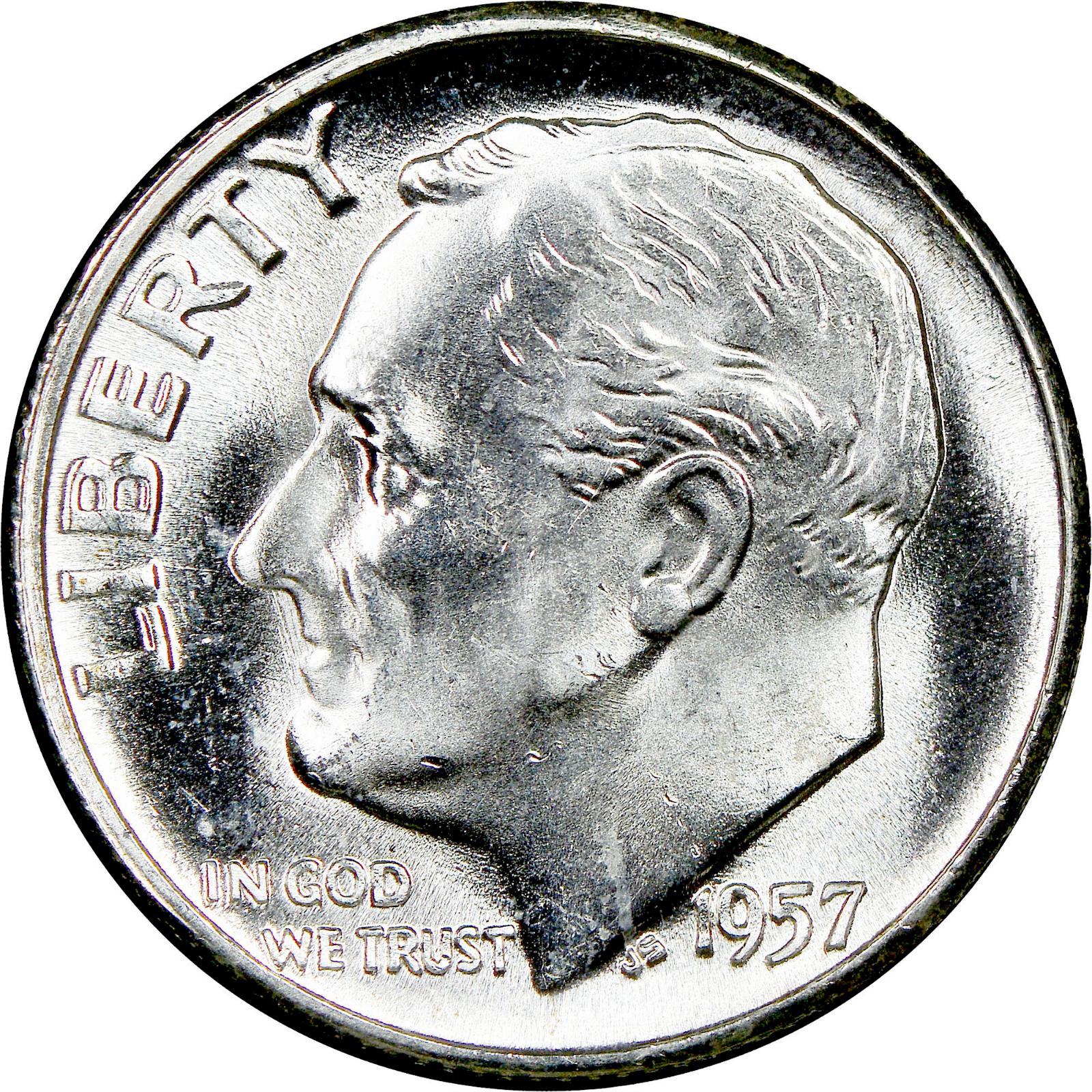 1957 Coins Roosevelt Dime