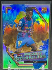 Ansu Fati Soccer Cards 2021 Topps Finest UEFA Champions League Prized Footballers Fusion Prices