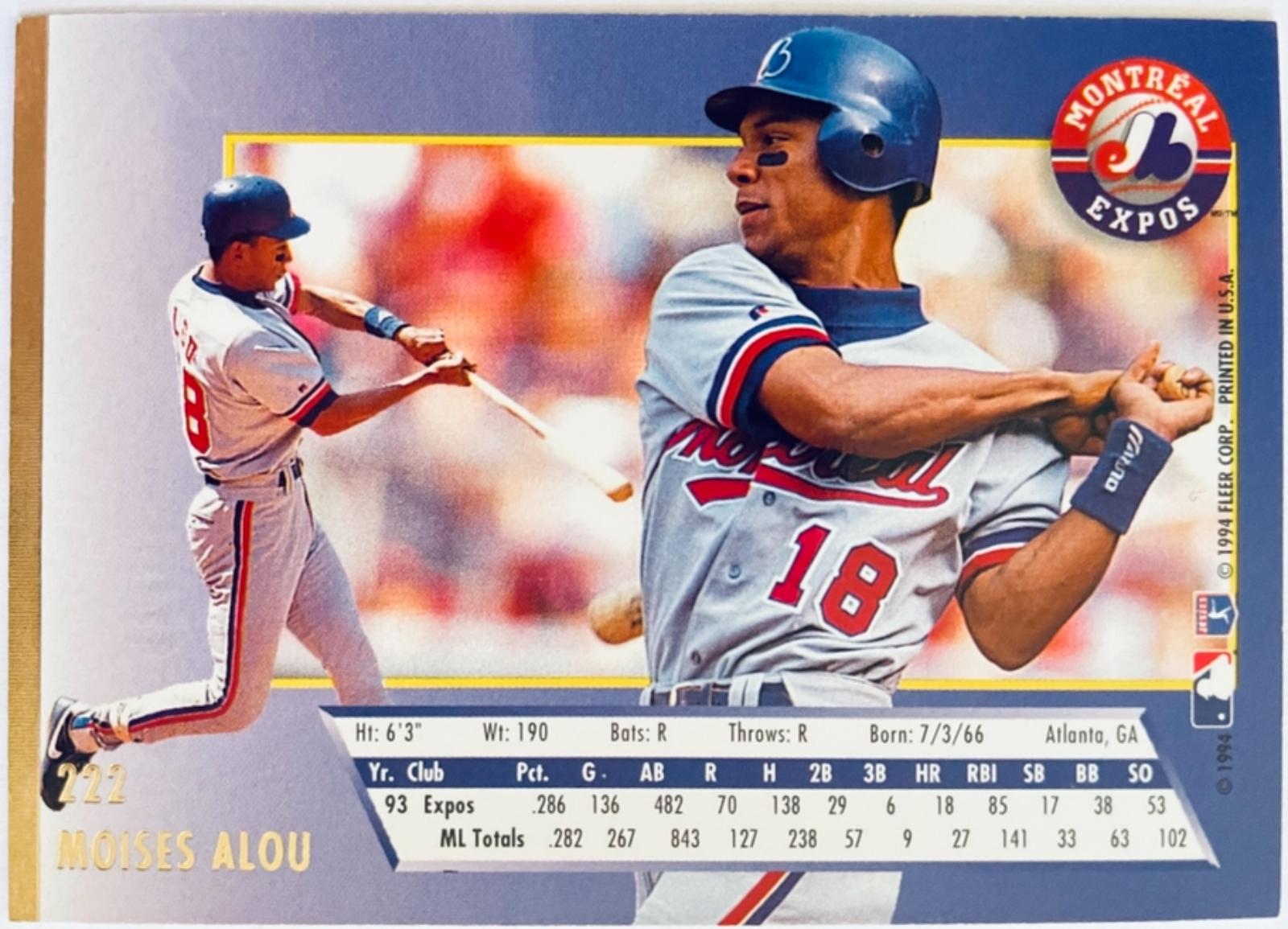 Moises Alou 222 Prices 1994 Ultra Baseball Cards