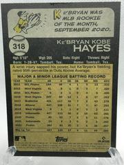 Back Of Card | Ke'Bryan Hayes Baseball Cards 2022 Topps Heritage