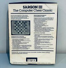 Back Cover | Sargon III Atari 400