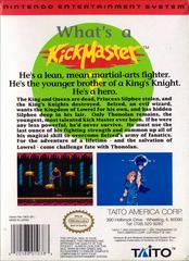 KickMaster - Back | Kick Master NES