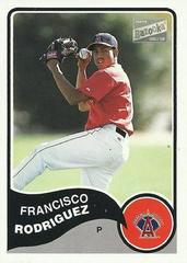 Francisco Rodriguez #133 Baseball Cards 2003 Bazooka Prices