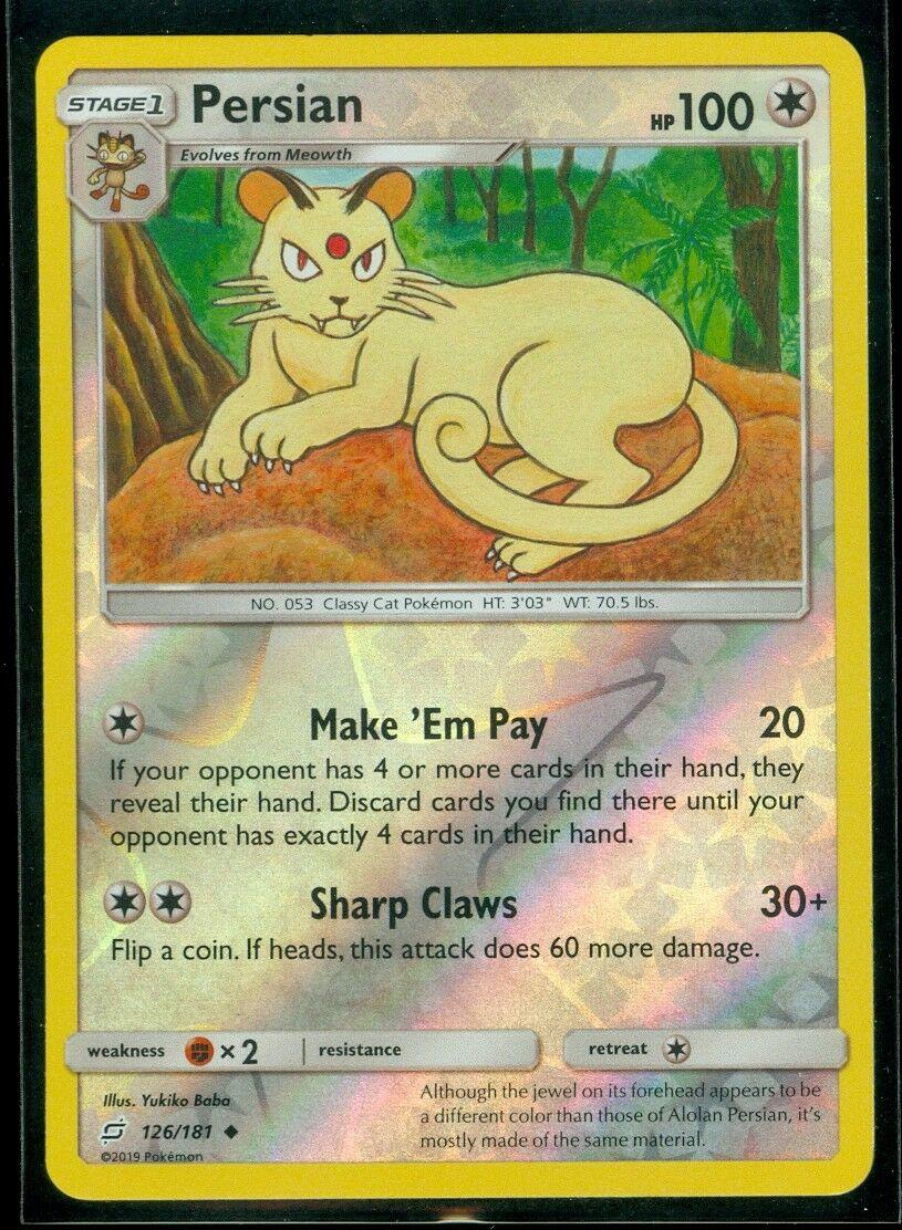 Persian [Reverse Holo] #126 Prices | Pokemon Team Up | Pokemon Cards