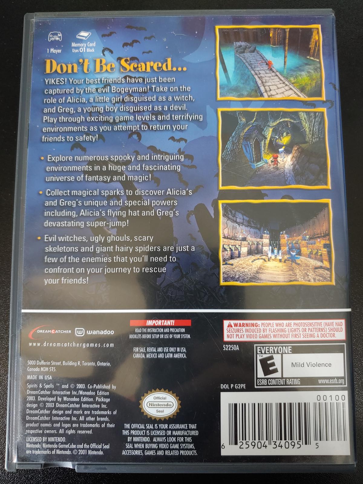 Spirits & Spells | Item, Box, and Manual | Gamecube