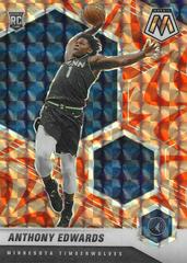 Anthony Edwards [Reactive Orange] #201 Basketball Cards 2020 Panini Mosaic Prices