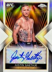 Justin Gaethje [Refractor] #MEA-JGA Ufc Cards 2024 Topps Chrome UFC Main Event Autograph Prices