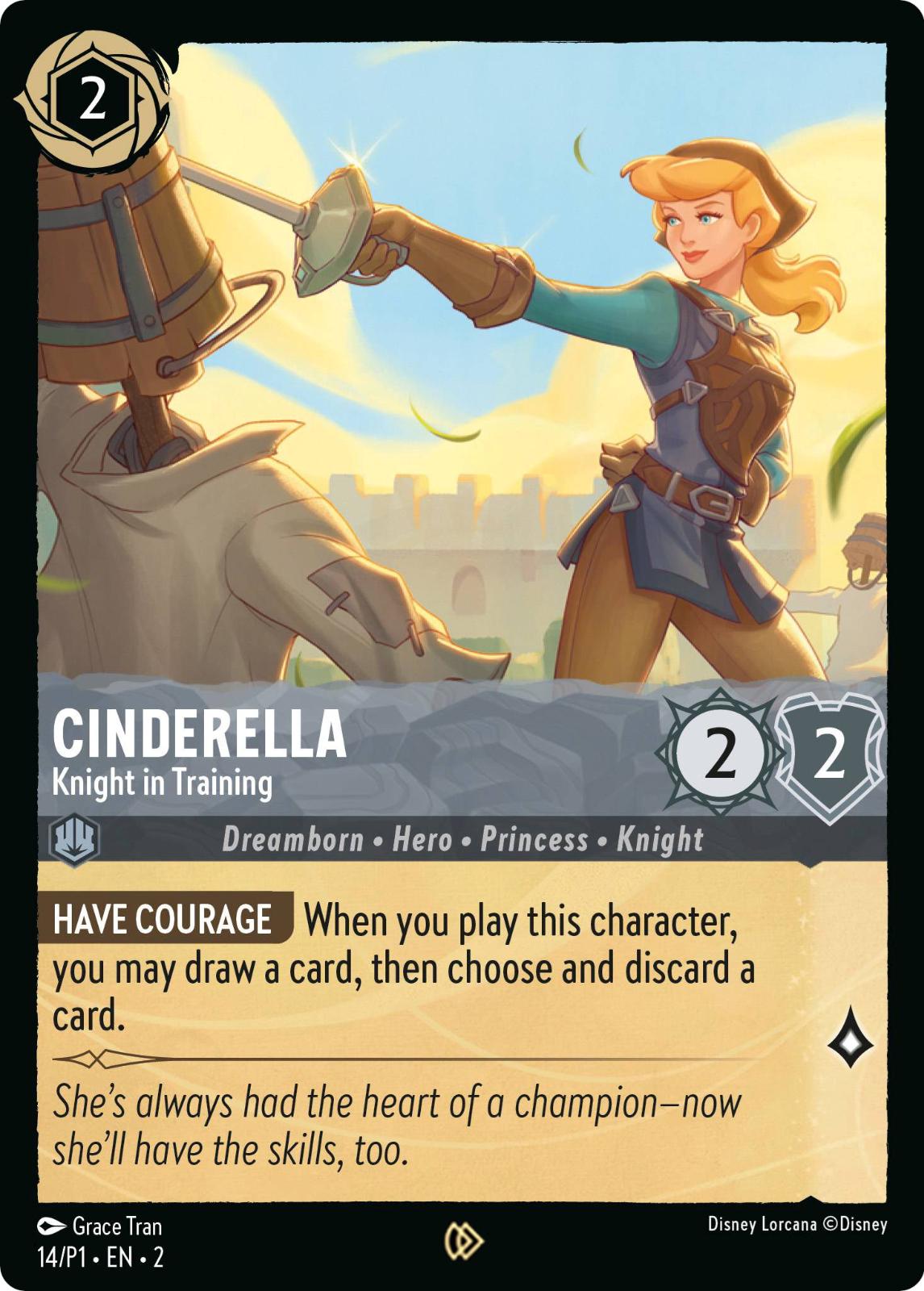 Cinderella - Knight in Training #14 Lorcana Promo