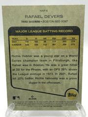 Back Of Card | Rafael Devers Baseball Cards 2022 Topps Heritage New Age Performers