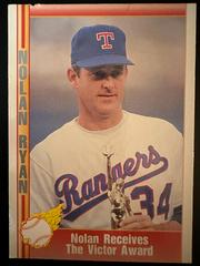 Nolan Receives [The Victor Award] #219 Baseball Cards 1992 Pacific Nolan Ryan Prices