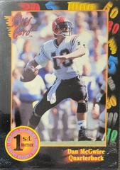 Dan McGwire Football Cards 1991 Wild Card College Draft Picks Prices