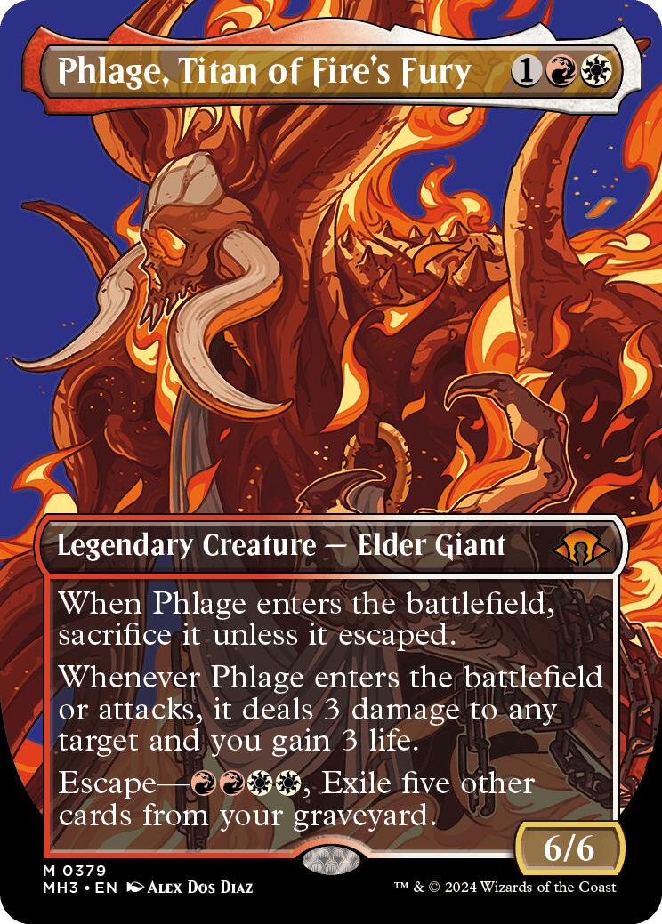 Phlage, Titan of Fire's Fury [Borderless Foil] #379 Magic Modern Horizons 3